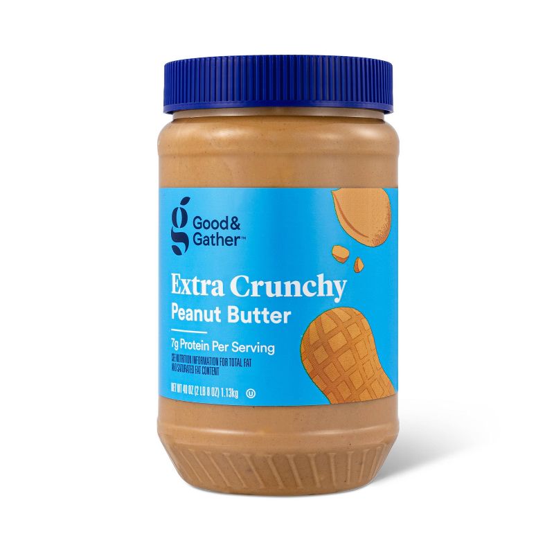 Extra Crunchy Peanut Butter - 40oz - Good &#38; Gather&#8482;, 1 of 3