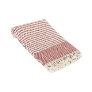 Olive & Linen Zipper Turkish Towel - 1 of 4