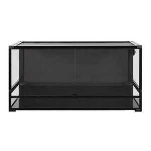 REPTI ZOO 64 Gallon Tempered Glass Reptile Large Terrarium Tank with Black PVC Back Panel - 1 of 4