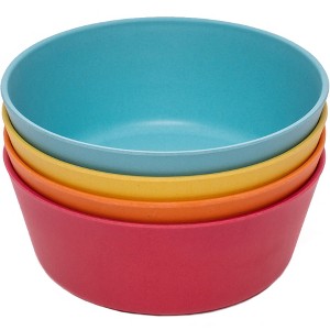 WeeSprout Bamboo Kids Bowls, Set of Four Kid-Sized Dinnerware, Cereal, Leftovers & Snack Bowl - 1 of 4