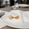 Unique Bargains Napkin Rings Mesh Bow Iron Gold Tone 1 Pc - 3 of 3