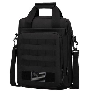 Tactical Messenger Bag, Tactical Briefcase for Men Tactical Laptop Bag Heavy Duty MOLLE Shoulder Pack Handbag for Men(Black) - 1 of 4
