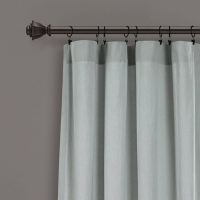 Pastel Blue Cotton Chevron Light-Filtering Curtain Panels