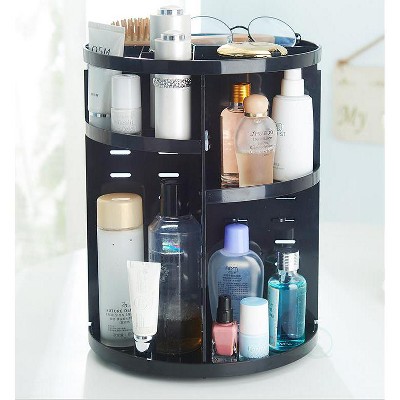 Basicwise Rotating Cosmetic Storage Tower, Makeup Organizer