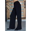 Women's Italian Viscose Knit Flared Pants - Milio Milano - 3 of 4