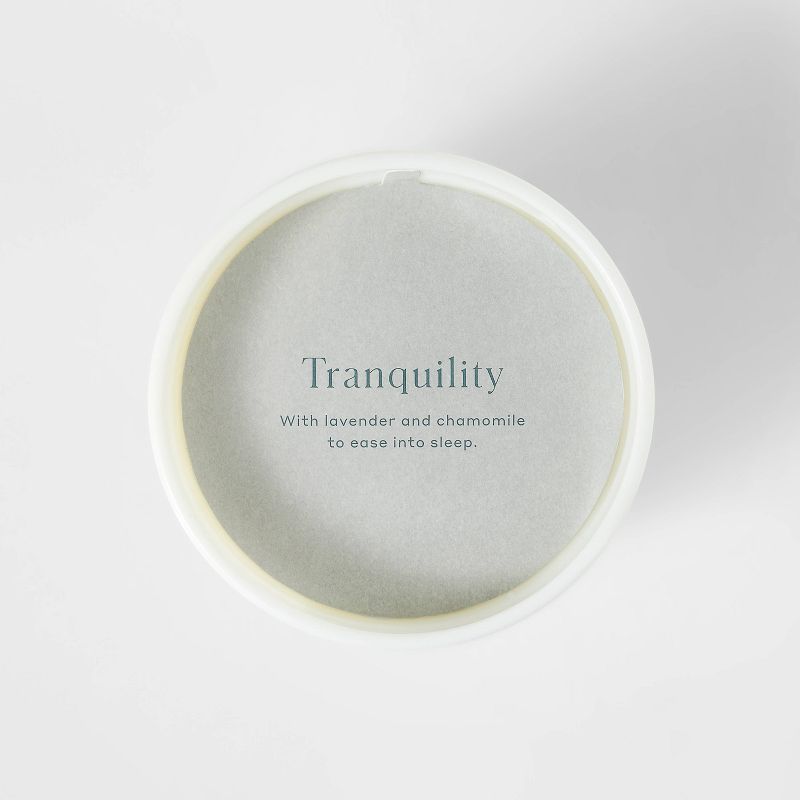 Tranquility Core Frosted Glass Wellness Jar Candle White - Casaluna™, 4 of 9