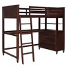 NicBex Twin Size Bunk Bed with Desk Loft Bed Pine Bed Frame with 3 Drawers, Shelves, Inclined Ladder and Guardrail, No Box Spring Required - 3 of 4