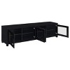 Coaster Home Furnishings Jupiter 4-Door 79" TV Stand Media Console with Framed Glass Panels Black - 2 of 4