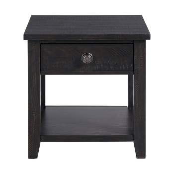 Kahlil End Table with Drawer Espresso - Picket House Furnishings