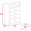 CAVINAS Bedroom Dresser with 4 Drawer,Dressers & Chest of Drawers with 2 Open Shelves for Living Room,Office,Entryway - 3 of 4