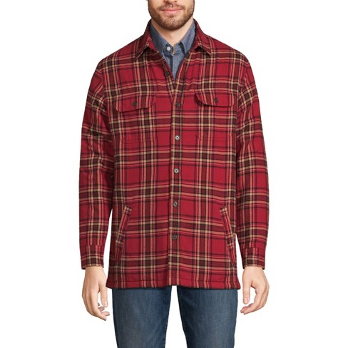 Men's Fleece-Lined Flannel Shirt, Traditional Fit