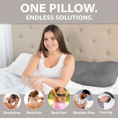 Gray Full Size Ergonomic Cervical Support Pillow