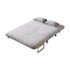 TiramisuBest 55" 3-in-1 Velvet Convertible Sleeper Sofa Bed w/Adjustable Backrest & Pillow,Chaise to Twin Bed for Home Office (Light Gray) - 2 of 4