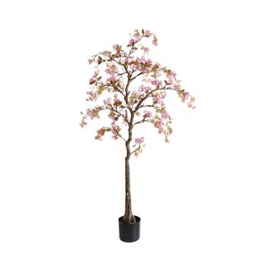 Artificial Flowering Begonia Tree, Fake Begonia Flowering Tree for Home Decor and Photography Props. - 1 of 4