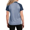 Mafoose Women's Short Sleeve RacerMesh Raglan Heather Block Moisture-Wicking Polo T-shirt - 4 of 4