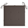 vidaXL Garden Chair Cushions 4 pcs Taupe 15.7"x15.7"x1.2" Oxford Fabric - 4 of 4