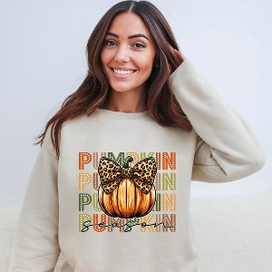 Simply Sage Market Women's Graphic Sweatshirt Coquette Pumpkin Season - 1 of 4