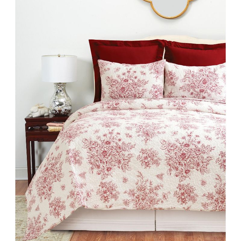 C&F Home Nelly Toile Cotton Cotton Quilt Set - Reversible and Machine Washable, 3 of 7