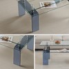 Lirago Rectangle Clear Tempered Glass 2-Tier Coffee Table-Modern Living Room Storage Center with Sleek Geometric Design 21.6"Wx39.3"Lx17.7"H - 4 of 4