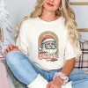 Santa's Favorite Helper Retro - Women's Garment Dyed Graphic T-Shirt - 2 of 4