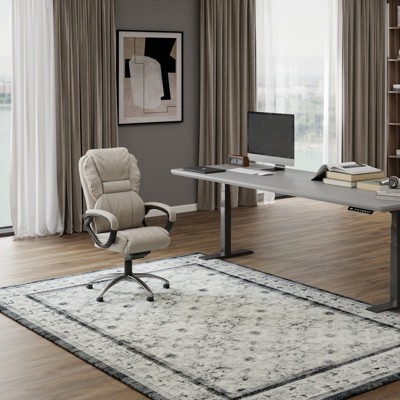 5x7ft Vintage Floral Washable Area Rug, Non-Slip Low Pile Polyester Carpet for Living Room & Bedroom