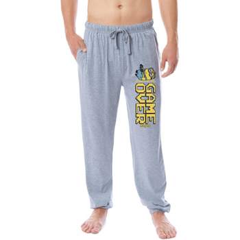 Despicable Me Minions Mens' Game Over Sleep Jogger Pajama Pants For Adults Grey