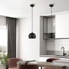 Livex Lighting Stockton 1 - Light Pendant in  Shiny Black/Polished Chrome - 4 of 4