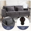 MOONMISS Mid Century Modern chenille Fabric Upholstered Loveseat sofa, for Living Room,Brown wood feet sofa for Bedroom,Reading - 3 of 4