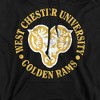 West Chester University Official Rams Logo Adult Pull-Over Hoodie, Black - 2 of 4