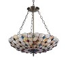 Chloe Lighting Somerset Mosaic 3 Light Inverted Ceiling Pendant 20`` Shade - 2 of 4