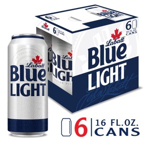 Labatt Blue Light Canadian Pilsener Beer - 6pk/16 fl oz Cans - 1 of 4