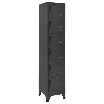 vidaXL Locker Cabinet Anthracite Steel Standard Locker Cabinet : Target