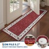 2x6FT Modern Washable Area Rug for Living Room, Floral Printed Floor Rug with Non Slip Backing, Low Pile Stain Resistant Indoor Carpet for Dorm - 4 of 4