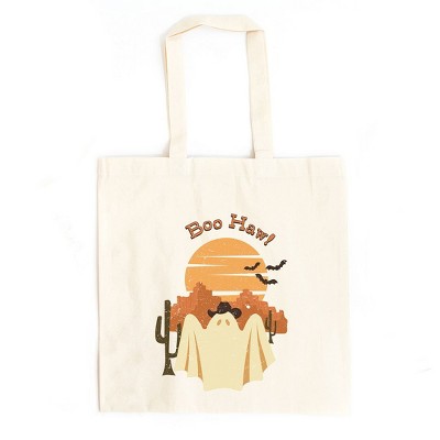 City Creek Prints Boo Haw Country Canvas Tote Bag - 15x16 - Natural