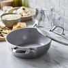 Greenpan Venice Pro Tri-Ply Stainless Steel Ceramic Non Stick 3.5qt Chefs Pan with Helper Handle & Lid Vibrant Silver - image 3 of 4