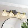 KTMBDW Modern Bathroom Light Fixtures, 4 Light Vanity Lights, Wall Lamp with Clear Glass for Bathroom, Mirror, Living Room, Bedroom, Black - 2 of 4