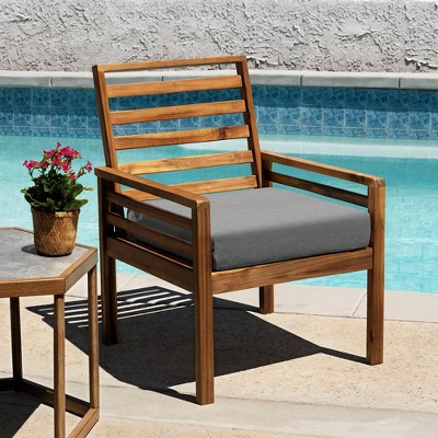 Platinum Grey Textured Solid Outdoor Dining Seat Cushions (2-Pack)