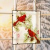 Christmas Winter Cardinal Wall Art  -  One Wall Hanging 16.25 Inches -  Stain Glass Look  -  6Awd809  -  Glass  -  Red - 2 of 3