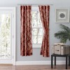 Ellis Curtain Lexington Leaf Pattern on Colored Ground Curtain Pair with Ties Brick - 2 of 4