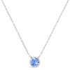 Haus of Brilliance Silver 1/10 Cttw Blue Diamond Suspended Bezel-Set Solitaire Pendant Necklace - 2 of 4