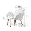 Lamb Fabric Sofa Chair,Upholstered Accent Chair With Solid Wood Beech Frame,Lazy Sofa Armchair For Living Room Hotel-Cuddlewood - 4 of 4