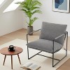 Accent Chair for Living Room, Modern Metal Framed Upholstered Armchair, Lounge Chair for Bedroom, Living Room, Reading Room - 2 of 4