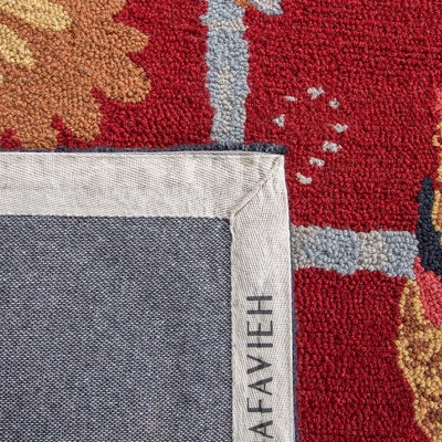 Chelsea Hand-Hooked Red Wool Rooster Area Rug