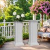 Maggift Planters Set of 2, Column Structure Tall Plant Stand, Column Structure Design Plant Pot with Drain Tray, White, 13.98"*13.98"36.02" - 2 of 4