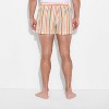 Pride Adult Rainbow Woven Pajama Shorts - Ivory Striped - 2 of 3