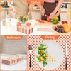 Hachikiko Orange Gingham Napkins, Orange and White Checkered Guest Towel Plaid Party Napkins - 2 of 4
