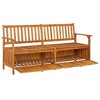 vidaXL Storage Bench 66.9" Solid Wood Acacia - 3 of 4