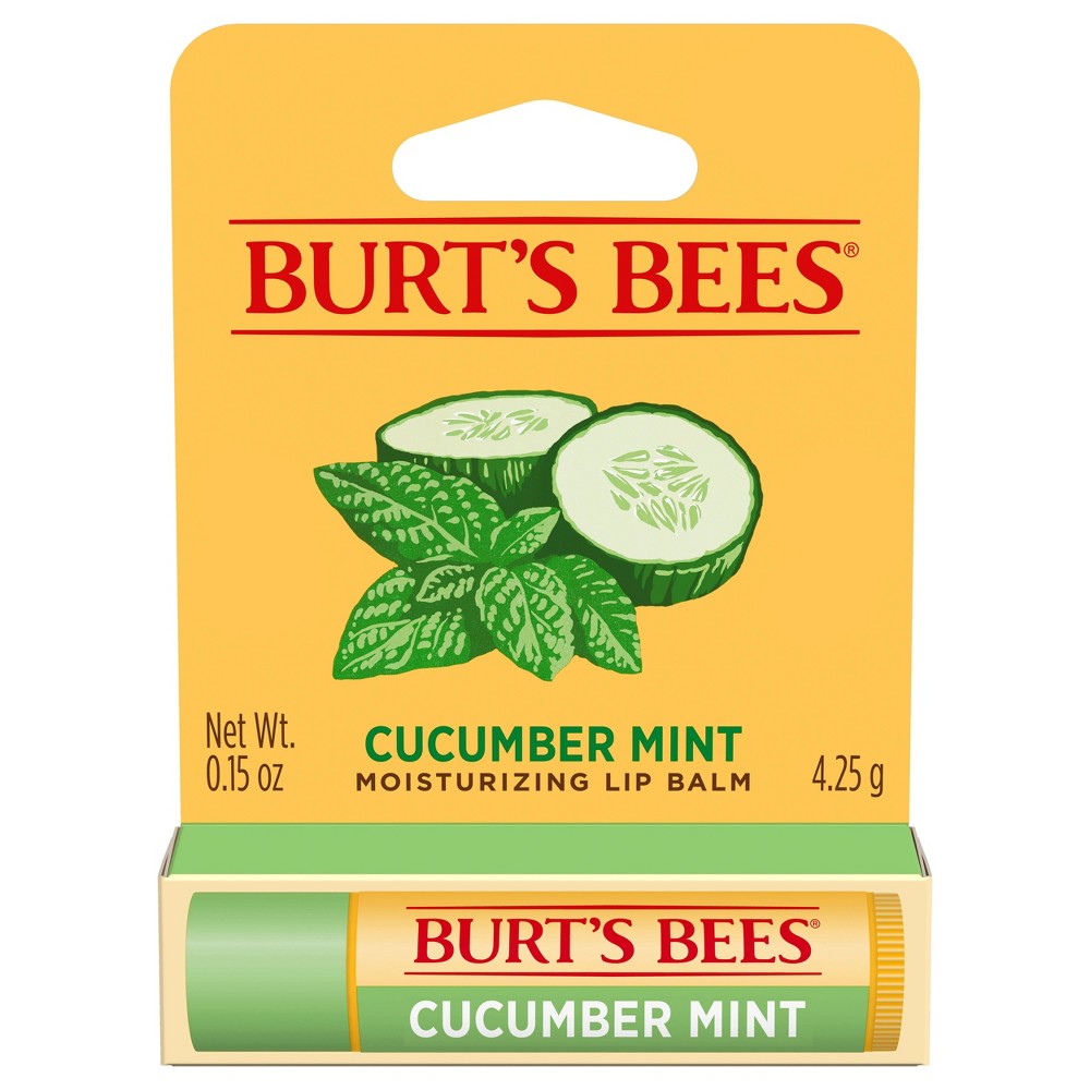Photos - Lipstick & Lip Gloss Burts Bees Burt's Bees Lip Balm - Cucumber Mint - 0.15oz: Moisturizing, Paraben-Free, Sulfate-Free, Formaldehyde-Free 