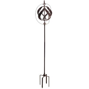 Evergreen 85.5"H Misting Wind Spinner, Copper Sphere - 1 of 4