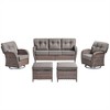 Gymojoy 5 Pieces Sofa Ottoman with Swivel Chairs - 3 of 4